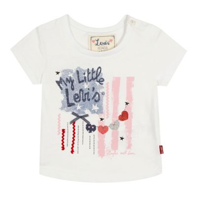 Levi's Baby girls' white 'My little Levi's' t-shirt